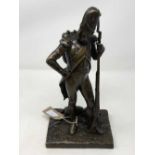 A fine quality Victorian bronze figure of a Napoleonic Grenadier,