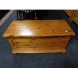 A pine blanket box