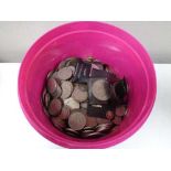 A tub of coins and crowns