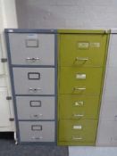 A mid century 'Sheer Pride' four drawer filing chest, height 132 cm,