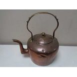 A Victorian copper kettle