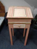 A painted twentieth century clerk's desk on stand