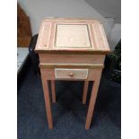 A painted twentieth century clerk's desk on stand