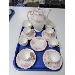 A tray of fifteen piece Aynsley china tea service