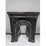 A cast iron fire insert