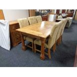 An eight piece Barker and Stonehouse dining room suite comprising of triple door sideboard fitted