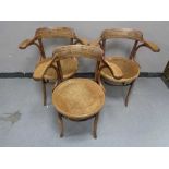 A set of eight bentwood armchairs