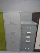 Two twentieth century filing cabinets (no keys).