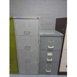 Two twentieth century filing cabinets (no keys).