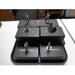 A tray of ten boxed English pewter miniatures