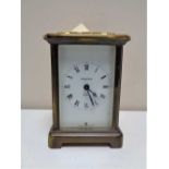 A brass cased carriage clock by Bayard of France