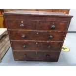 A Victorian five drawer chest