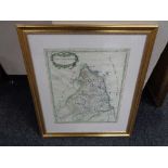 A framed Morden map of Northumberland