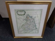 A framed Morden map of Northumberland