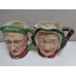Two large Beswick character jugs - Sairey Gamp 371 and Scrooge 372