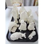 A tray of twelve piece china nativity set CONDITION REPORT: There doesn't appear to