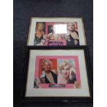 Two framed Marilyn Monroe montages