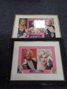 Two framed Marilyn Monroe montages