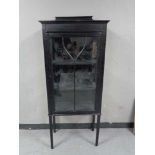 A painted Edwardian display cabinet