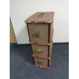 A twentieth century bentwood bound travelling trunk