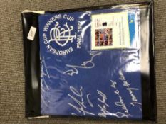 An authentic signed football shirt - Rangers European Cup Winners 1972.