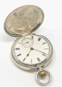A silver pocket watch presented by the trustees of the Carnegie hero fund to Arthur Cannon
