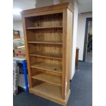 A set of pine open bookshelves CONDITION REPORT: 106cm wide by6 43cm deep.