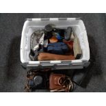 A box of cameras, Zenit, Pentax, Lenses,