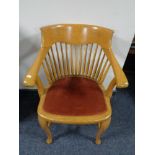 An Edwardian American style desk chair