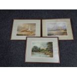 Three framed T Mcardle signed prints - St.