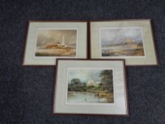 Three framed T Mcardle signed prints - St.