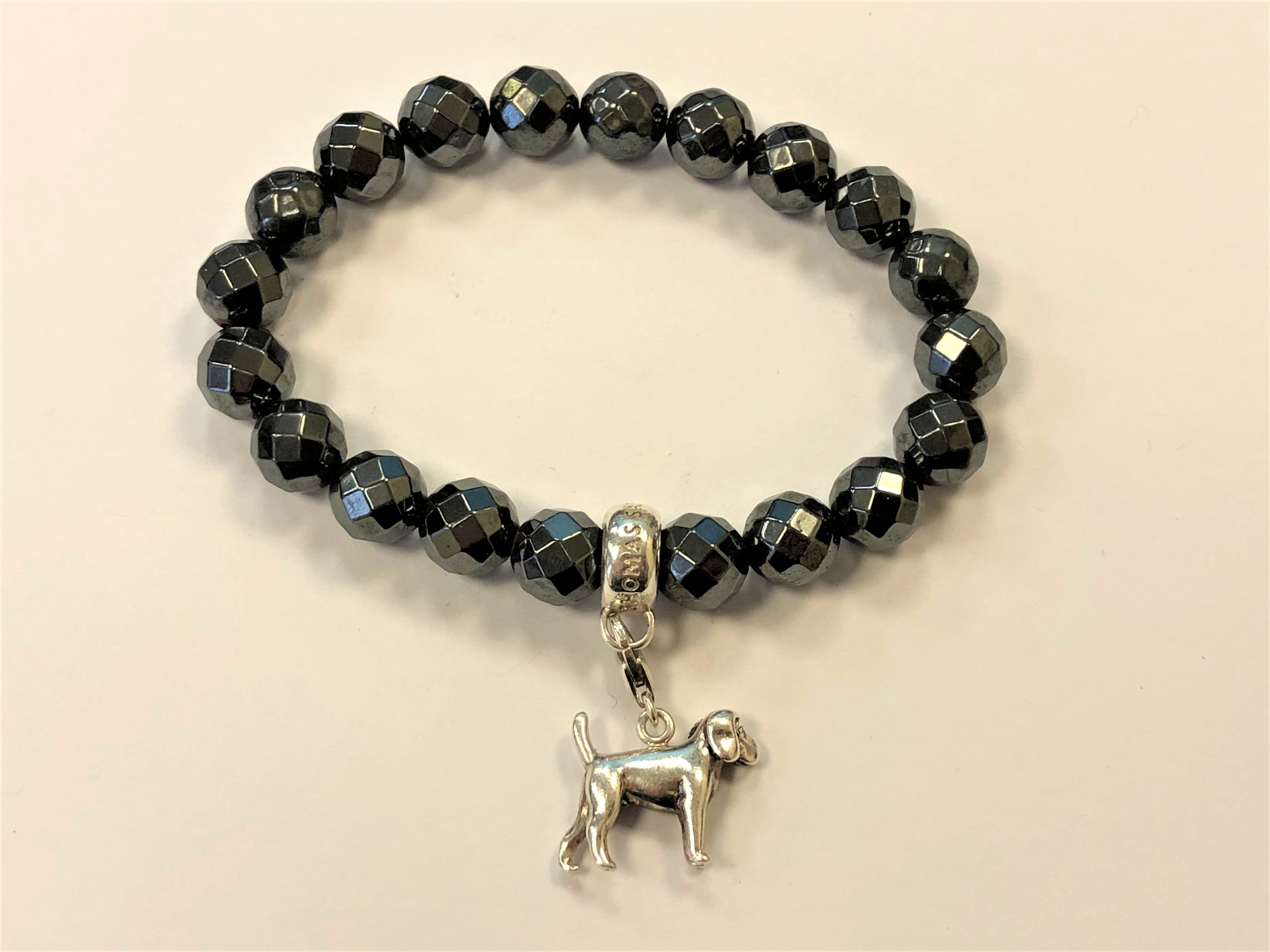 A Thomas Sabo silver mounted dog bracelet