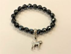 A Thomas Sabo silver mounted dog bracelet