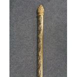 A large gilt curtain pole CONDITION REPORT: This is modern and is stamped 'casa