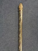 A large gilt curtain pole CONDITION REPORT: This is modern and is stamped 'casa