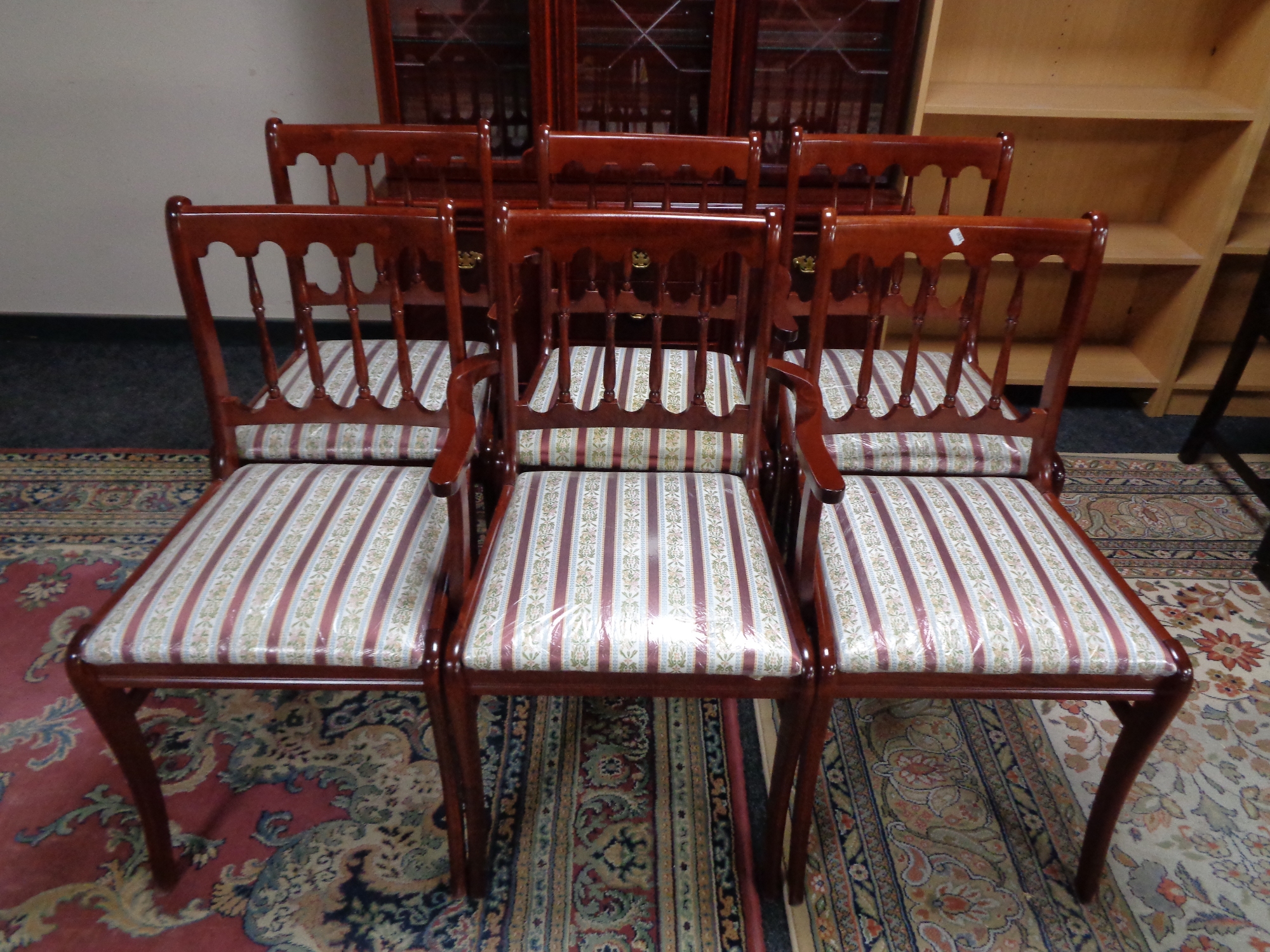 A set of six Sterling design Regency style dining chairs