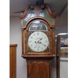 A 19th century and later mahogany longcase clock with painted dial signed J Barber Nottingham,
