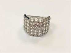 A silver dress ring,