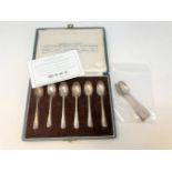 A cased set of six teaspoons from each assay office,
