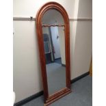 A nineteenth century arch topped hall mirror