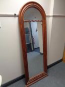 A nineteenth century arch topped hall mirror