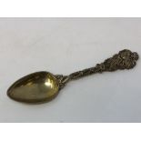 A fine quality Georgian silver gilt spoon, William Eley & William Fearn, London 1821,