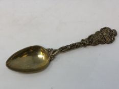 A fine quality Georgian silver gilt spoon, William Eley & William Fearn, London 1821,