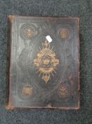 A nineteenth century leather bound family bible