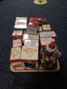 A tray of fourteen Enesco Treasury of Christmas ornaments (boxed),