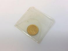 An American gold $1 coin 1862