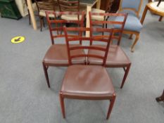 A set of twentieth century Danish ladder backed chairs (6)