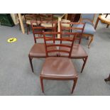 A set of twentieth century Danish ladder backed chairs (6)