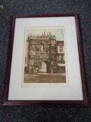 A framed Reginal Green signed etching of York Minster