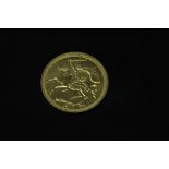 A gold half sovereign - Isle of Man 1973